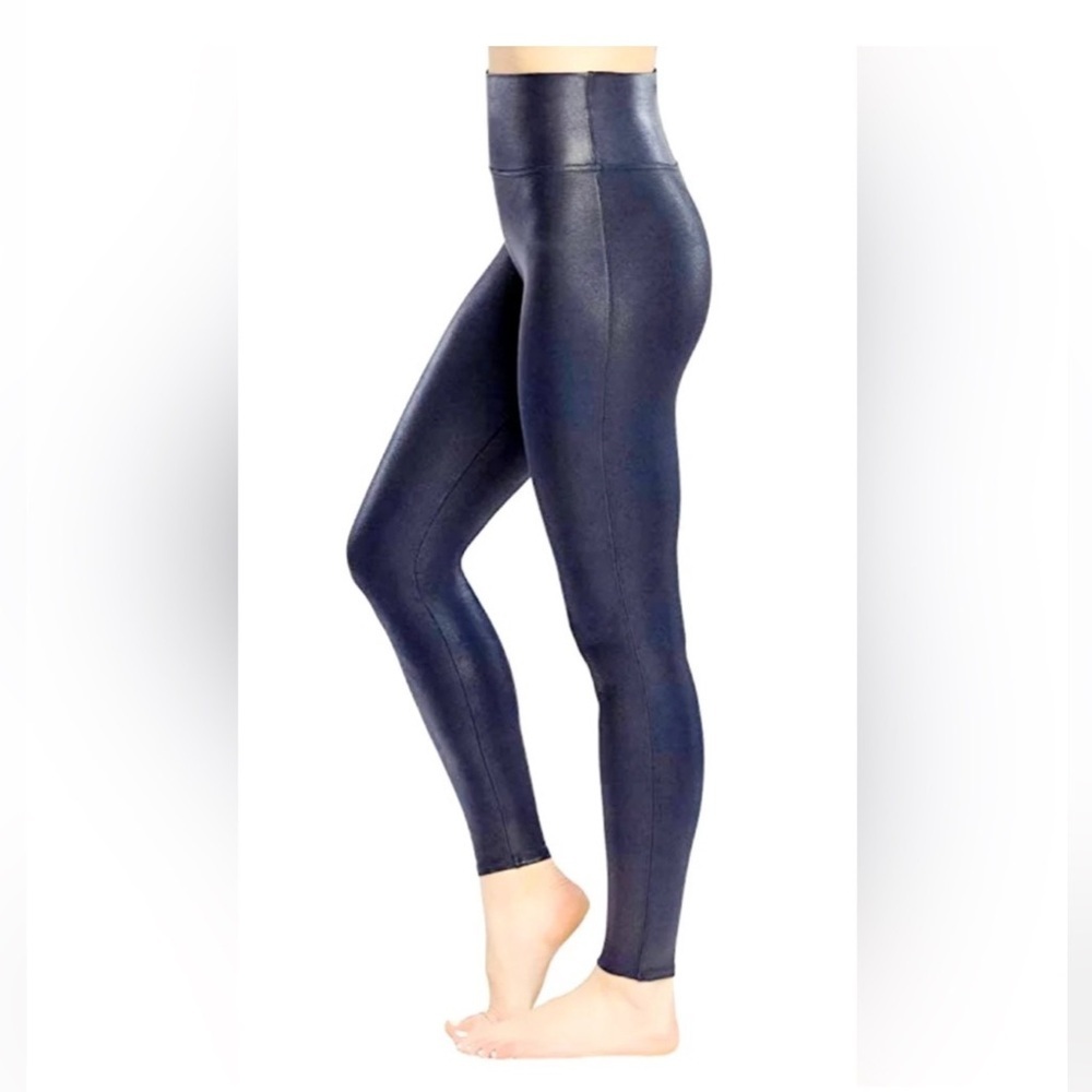 Spanx Faux Leather Legging Midnight Navy Size XS - Picture 4 of 9